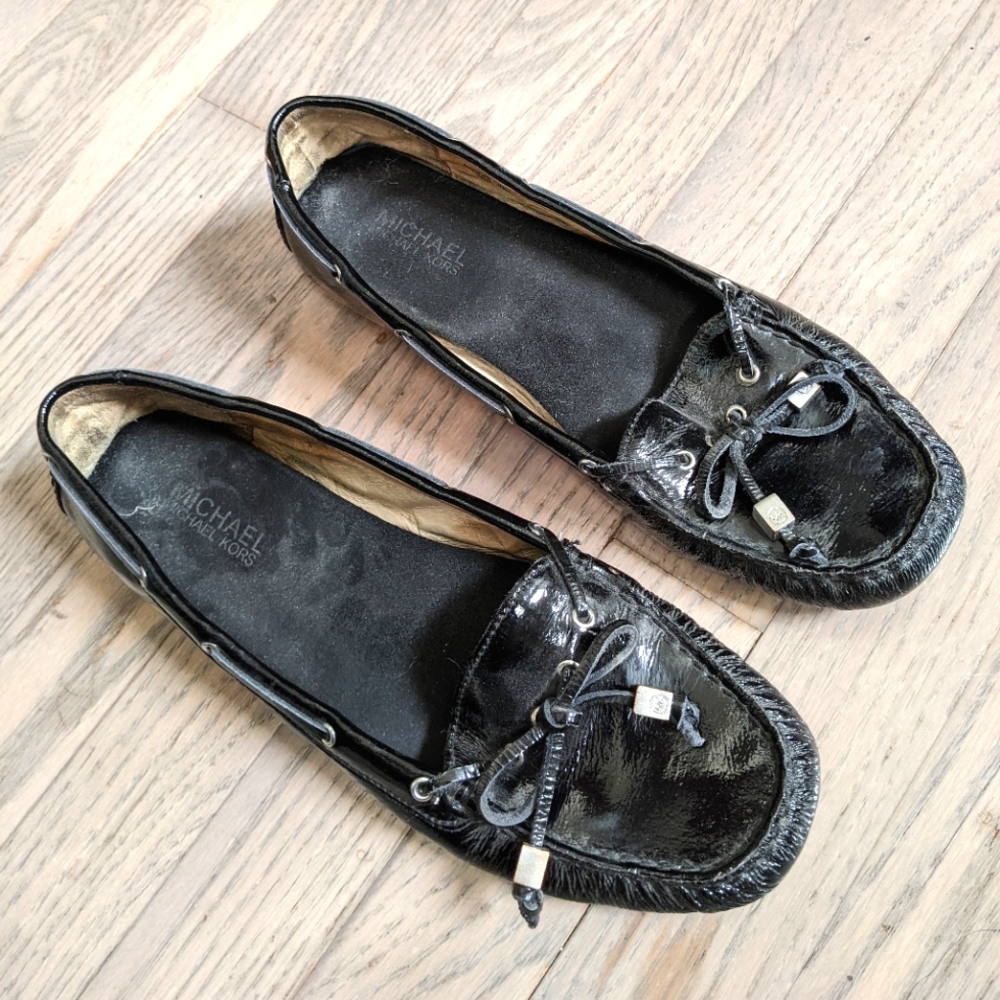 Michael Kors leather black dress shoes, women's size 9.5 M